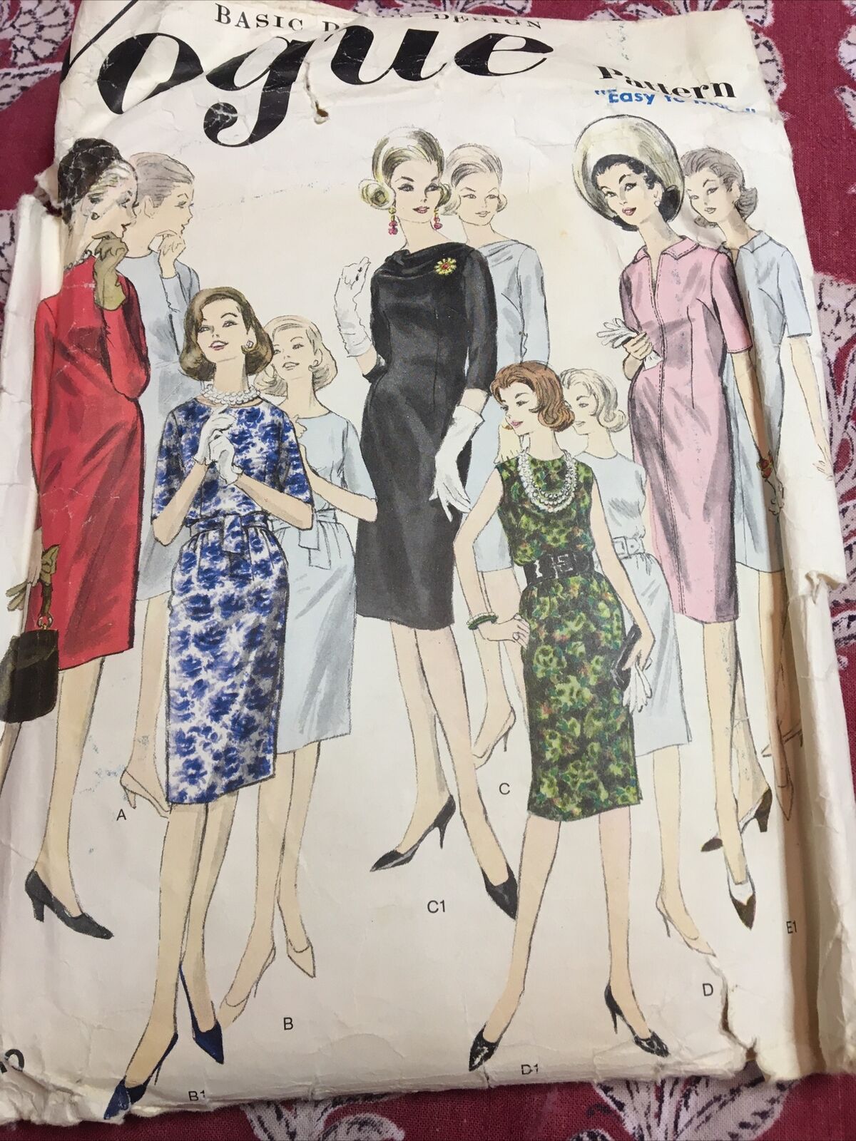 Vintage Vogue Fashionables Sewing Pattern  Used 3010 Basic Dress Size 12