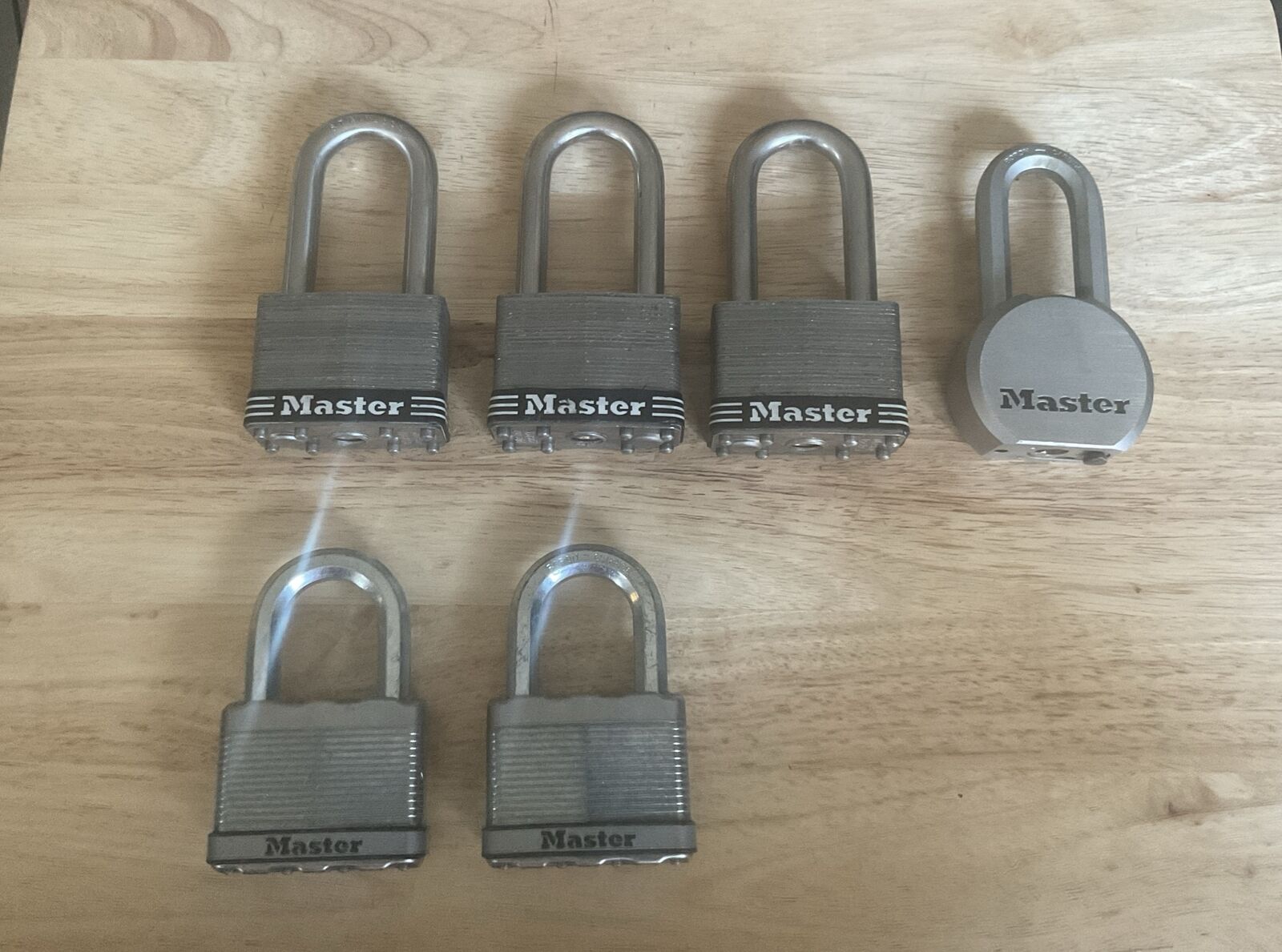 6 New Large Master Locks No Keys