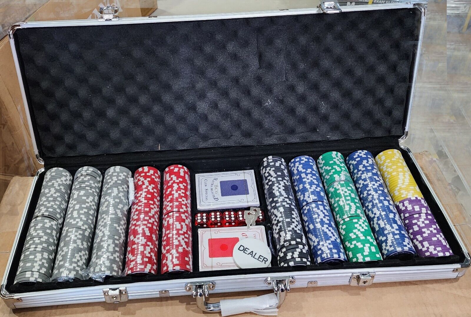 500 Count the Ultimate Poker Set,14 Gram Clay Composite Chips with Aluminum Case