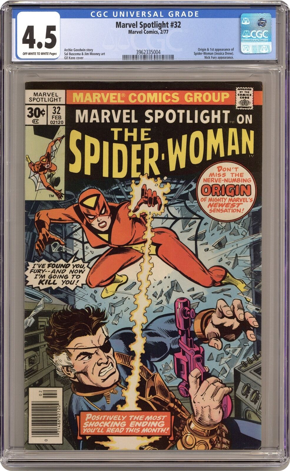 Marvel Spotlight #32 CGC 4.5 1977 3962335004 1st app. and origin Spider-Woman