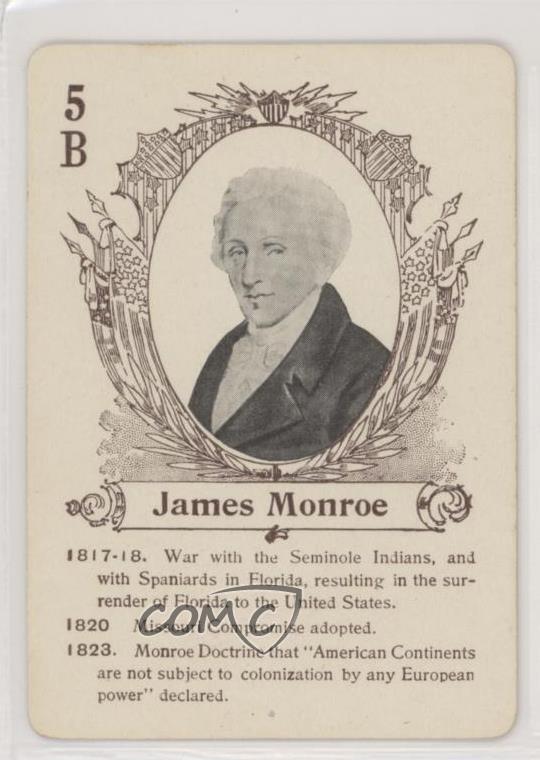 1905 Cincinnati Game Co In the White House James Monroe #5B 0w6