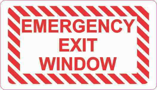 3.5 x 2 Emergency Exit Window Magnet Magnetic Business Sign Fire Exits Magnets