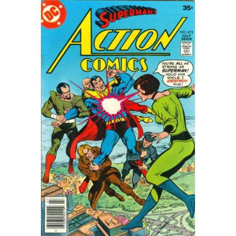Action Comics (1938 series) #473 in Very Fine minus condition. DC comics [u.