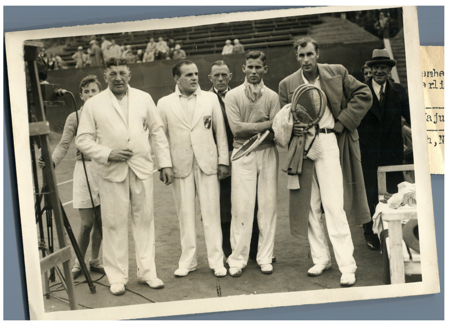 Tennis, Tournament of Berlin, 1933 Vintage Silver Print. les finalists, de gauch