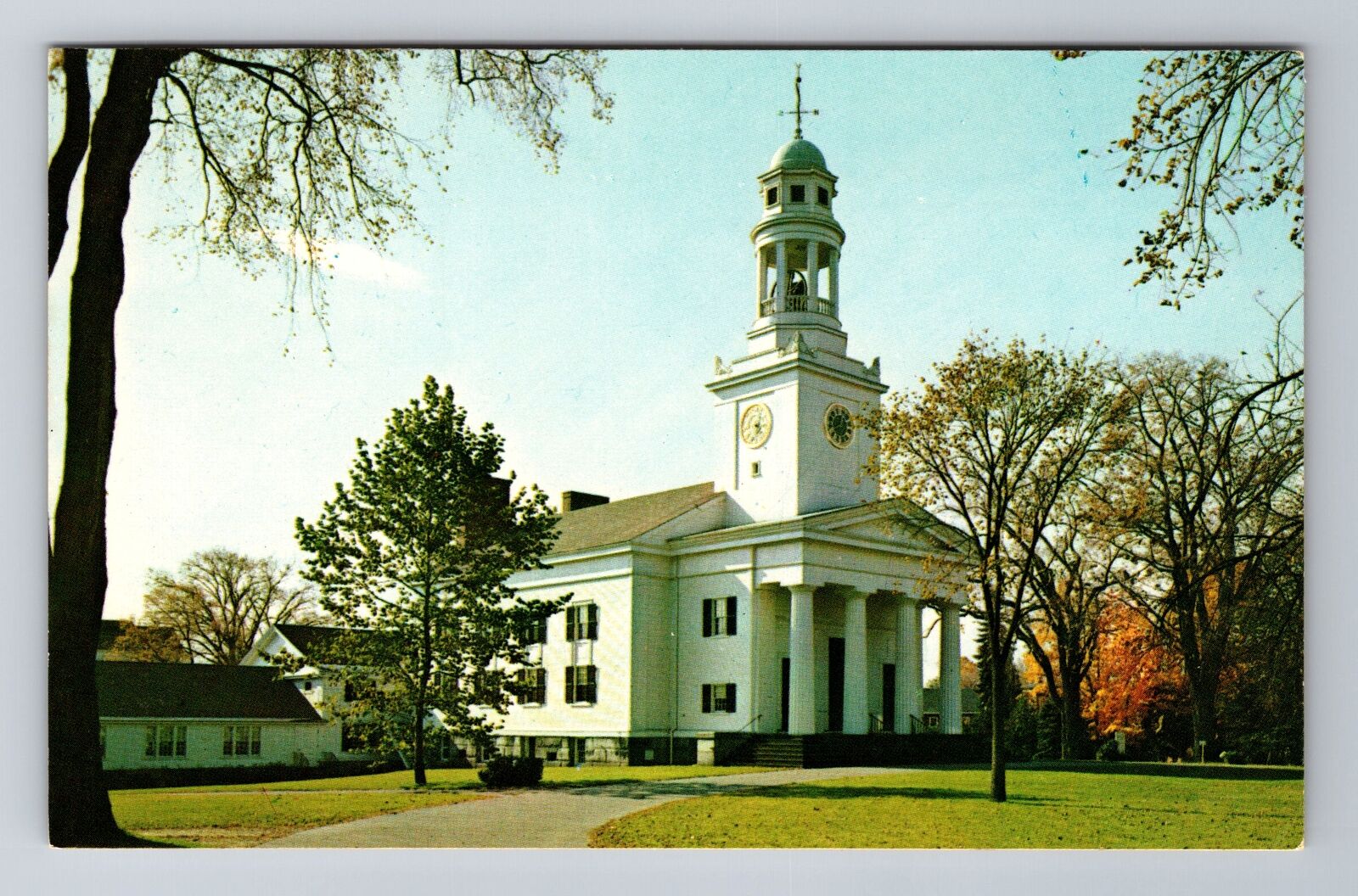 Concord MA-Massachusetts, First Parish Church, Religion, Vintage Postcard