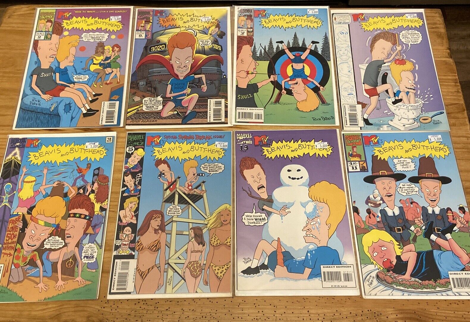 Bundle Of 8 Beavis And Butthead Comics Vintage 1990s Lot Of Comics
