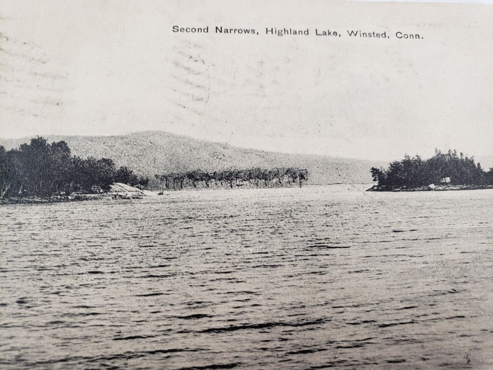 C 1911 Second Narrows Highland Lake Winsted Connecticut DB Postcard 
