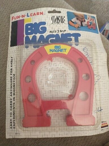 Vintage Fun-N-Learn BIG MAGNET For Ages 3 & Up, New, Sealed Package, 