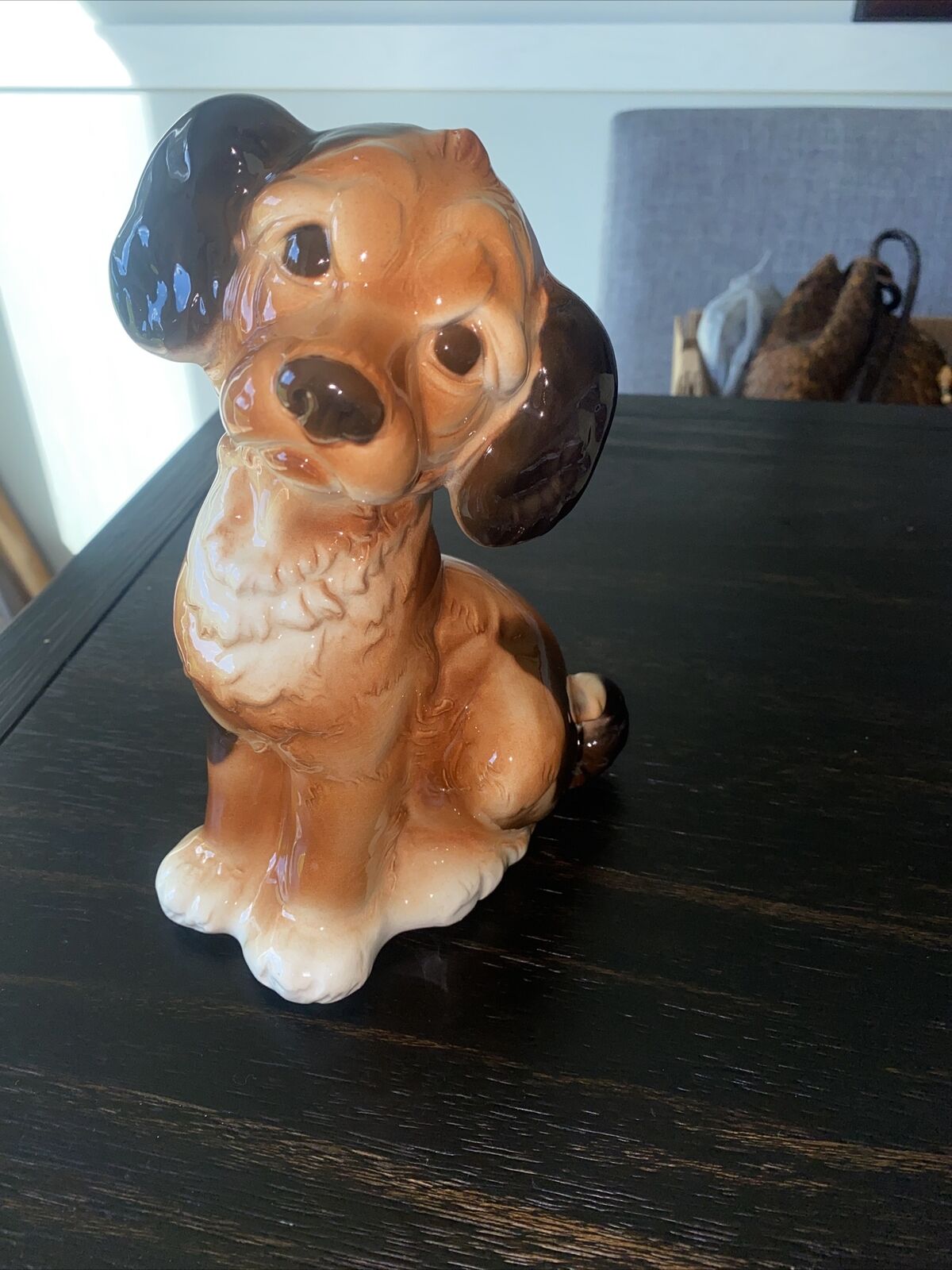 Royal Copley Puppy Dog Figurine Vintage 1950s
