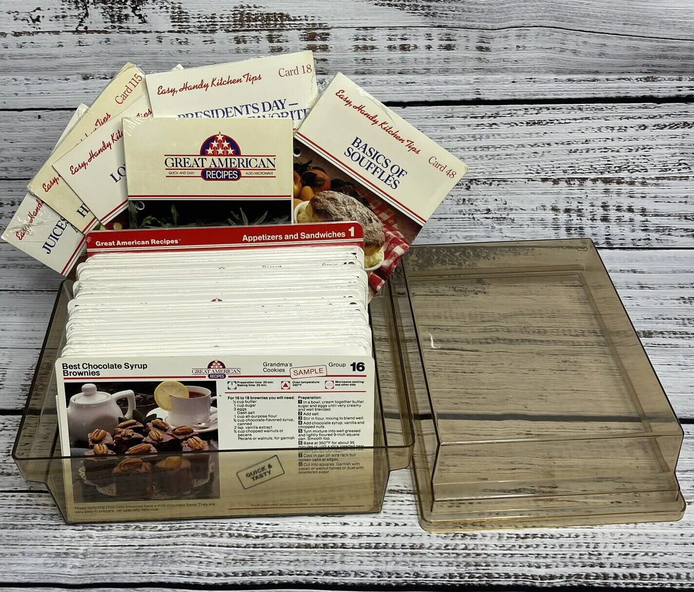 Vintage McCalls Great American Recipe Card Collection w/ Index Box Case USA  MCM