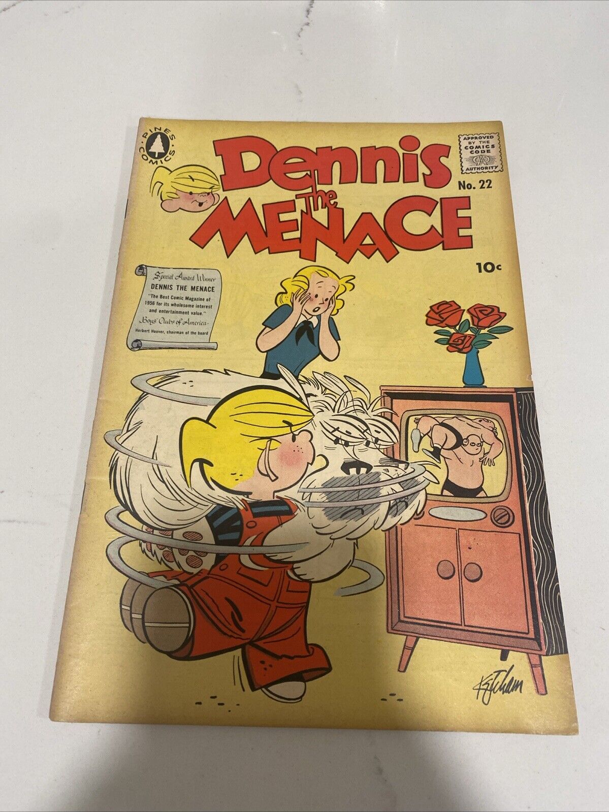 DENNIS The MENACE #22 Wiseman art 1956 Standard Comics