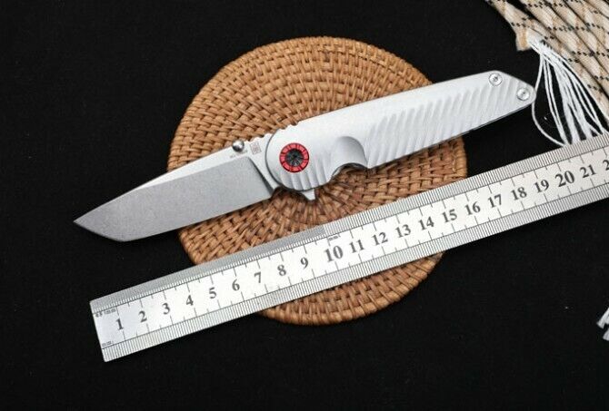 8'' New Fast Opening 9Cr18 Blade Full Steel Handle Pocket Folding Knife VTF30