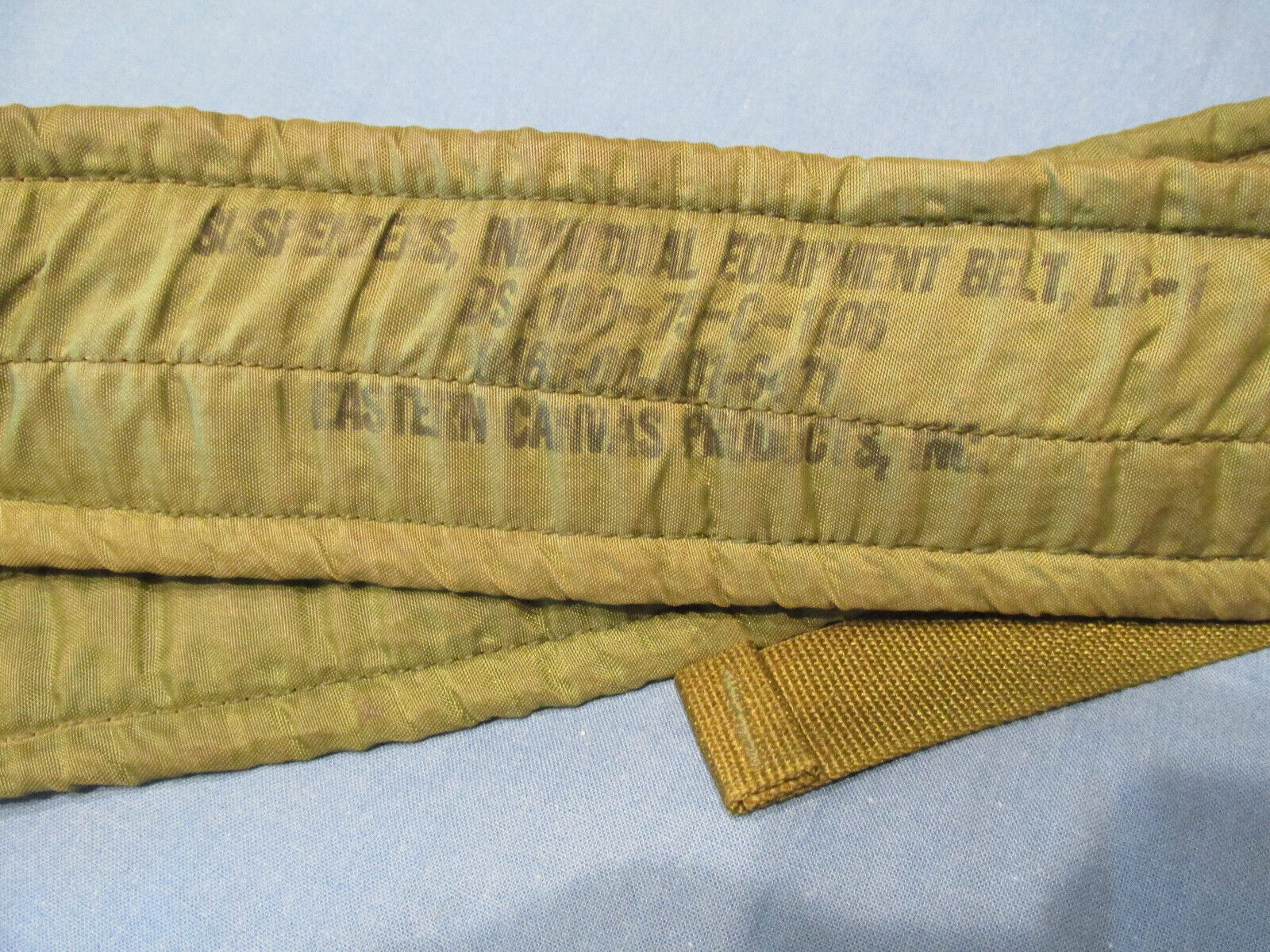 Late Vietnam Era U.S. LC-1 Nylon  Suspenders of 1975 Eastern Canvas Products Inc