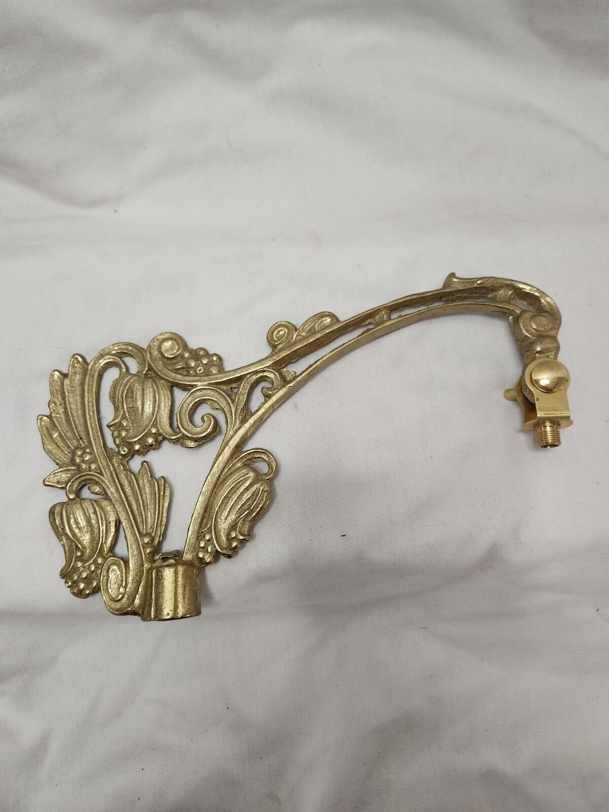 Brass Art Nouveau Flower Bridge Arm - Floor Lamp Replacement Part