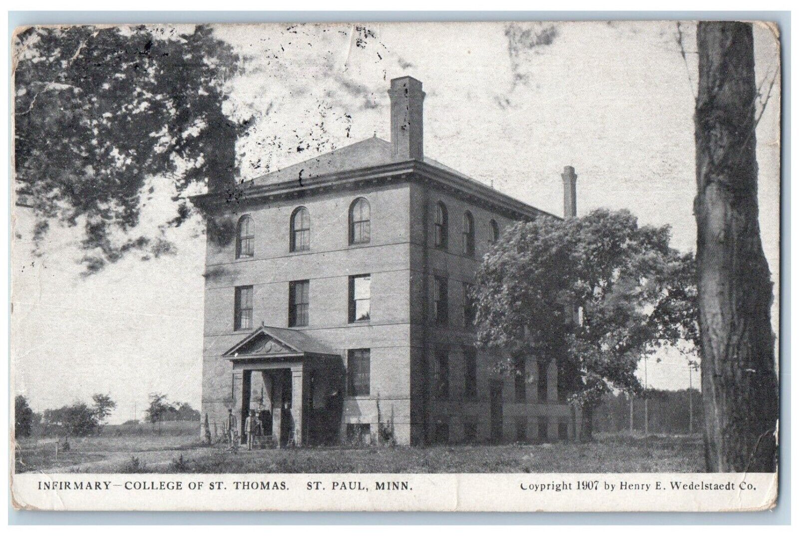 St. Paul Minnesota MN Postcard Infirmary College St. Thomas 1915 Vintage Antique