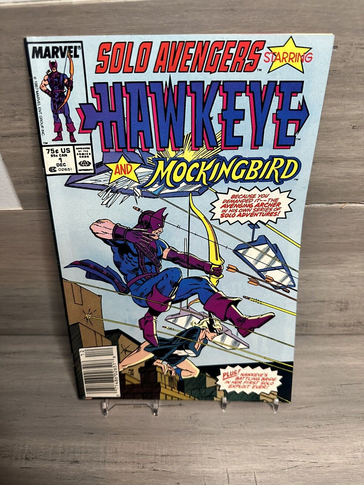 Solo Avengers #1 starring Hawkeye and Mockingbird, Marvel Comics, Dec 1987