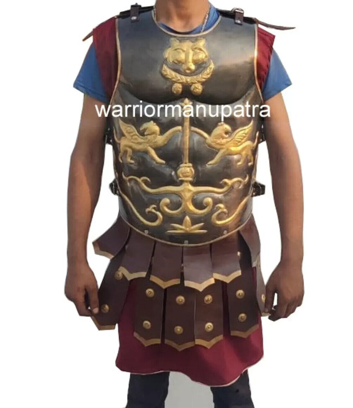 18ga Steel Medieval Armor Roman Cuirass Reenactment Knight Breastplate