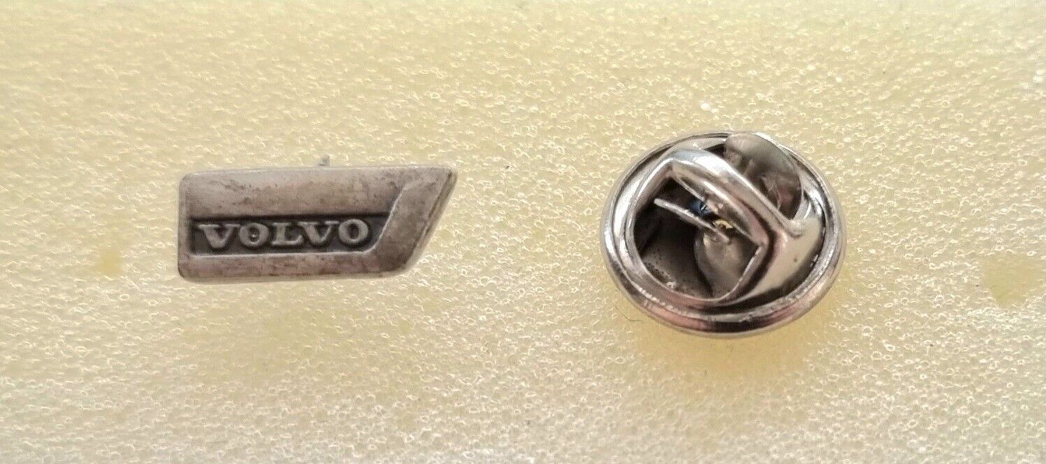 Volvo Pin Logo Lettering Silver - Dimensions 0 15/32x0 3/16in