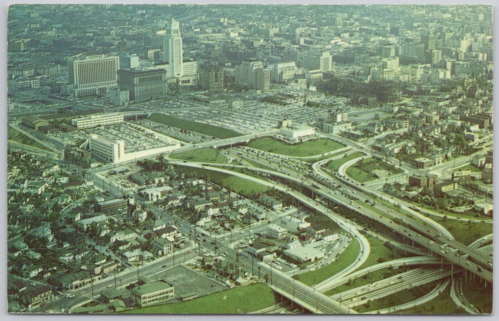 Los Angeles California Vintage Postcard Aerial View