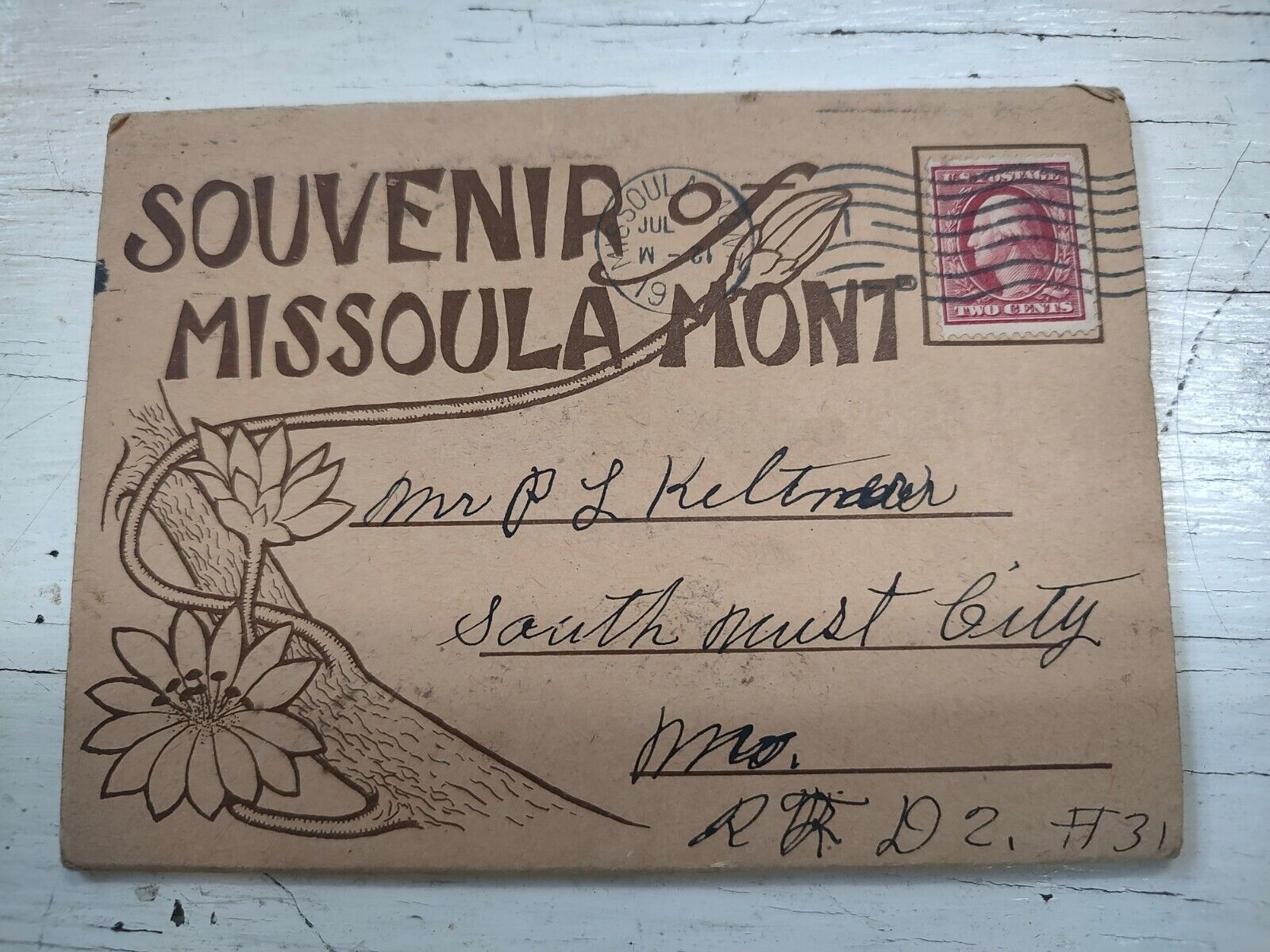 Antique 1910 Souvenir Postcard Of Missoula Montana