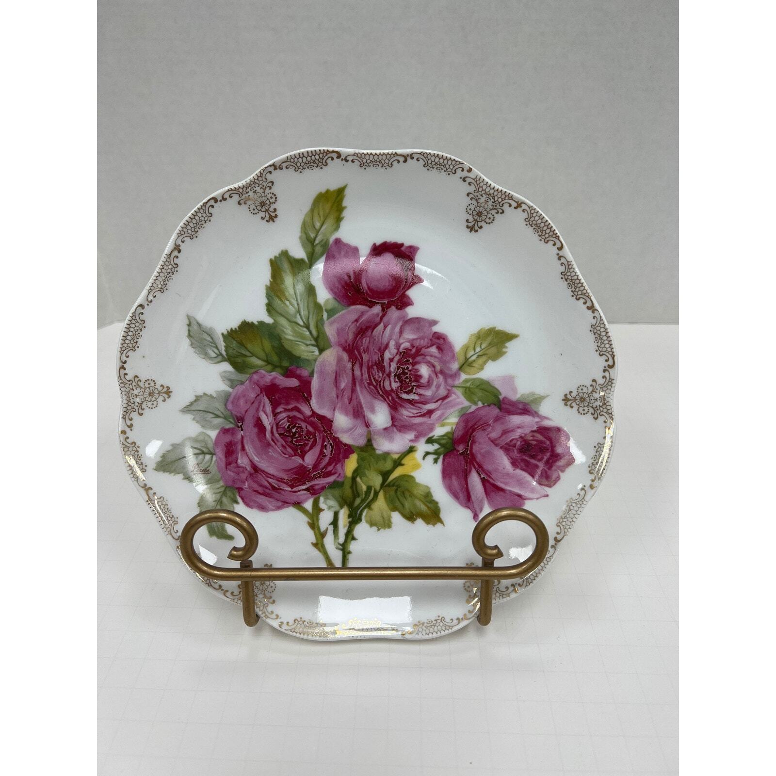 Madeleine Bavaria Rose and gold salad plate 8 inches. Stunning