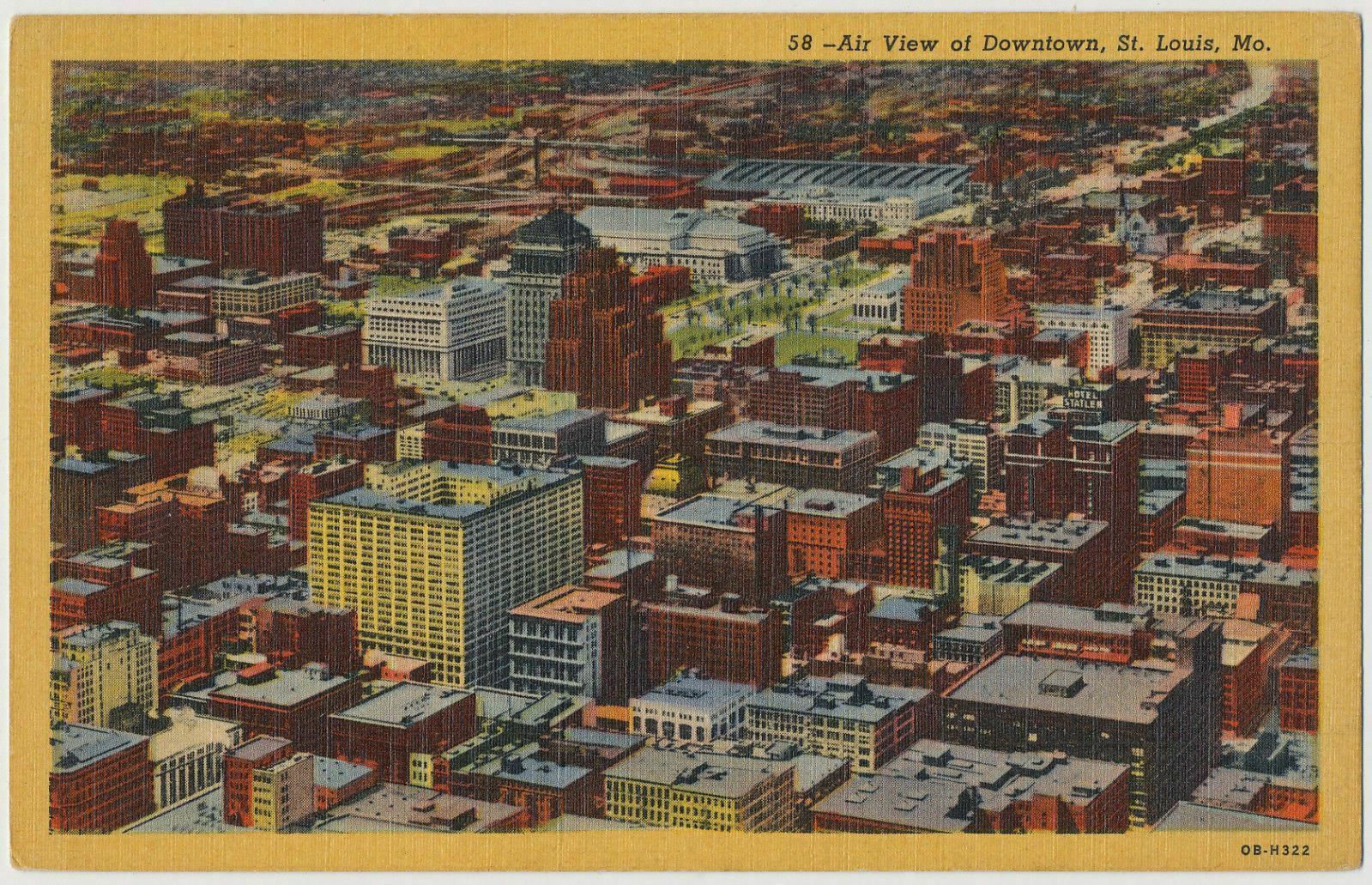 Air View of Downtown St. Louis, Missouri 1940