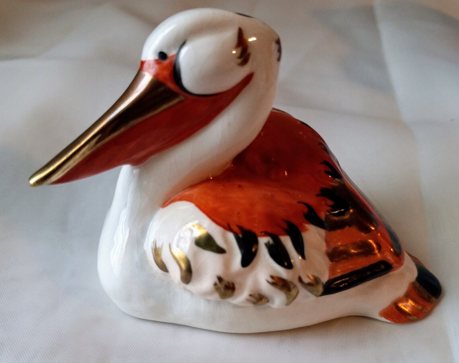 Vtg and Rare Goebel Porcelain Pelican Figurine