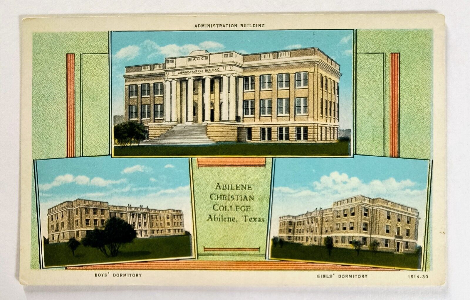 Abilene Christian College Abilene TX Texas Vintage Postcard L2
