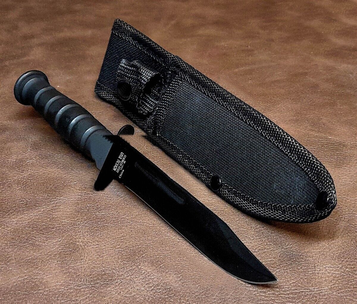 Mini Combat Military Fixed Blade, Full-tang Bowie knife w/Sheath