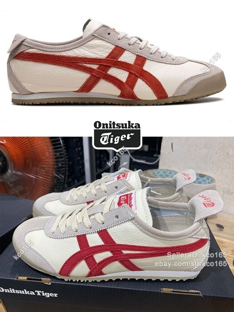 Cream/Fiery Red Onitsuka Tiger Mexico 66 Sneakers (1183B391-101) Unisex Footwear