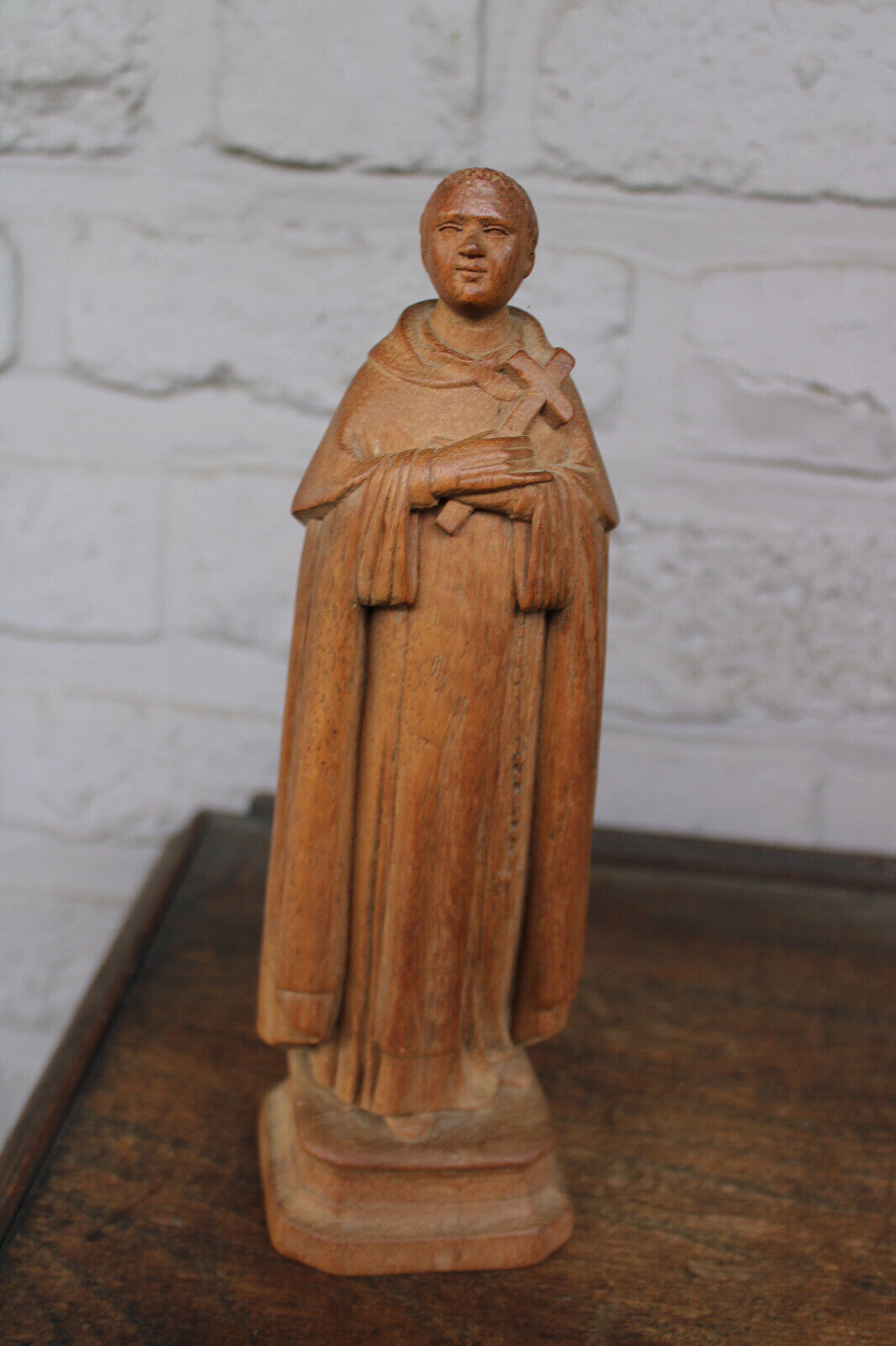 antique wood carved statue saint gerardus?