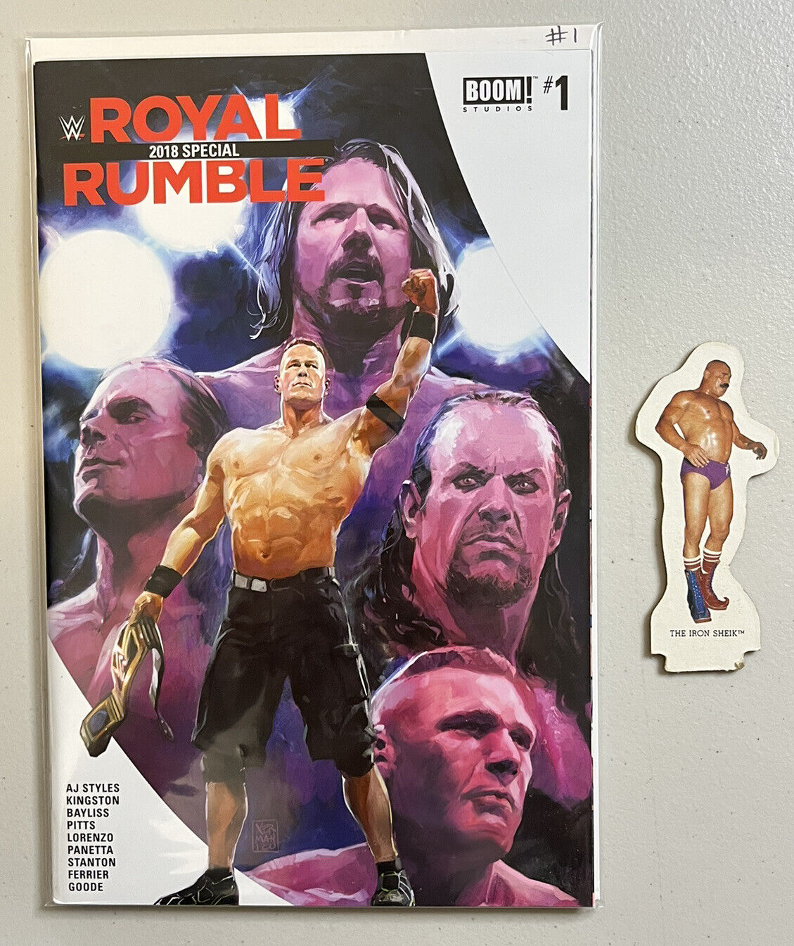 WWE Royal Rumble 2018 Special #1 Boom Studio The Iron Sheik 1985 Game Piece