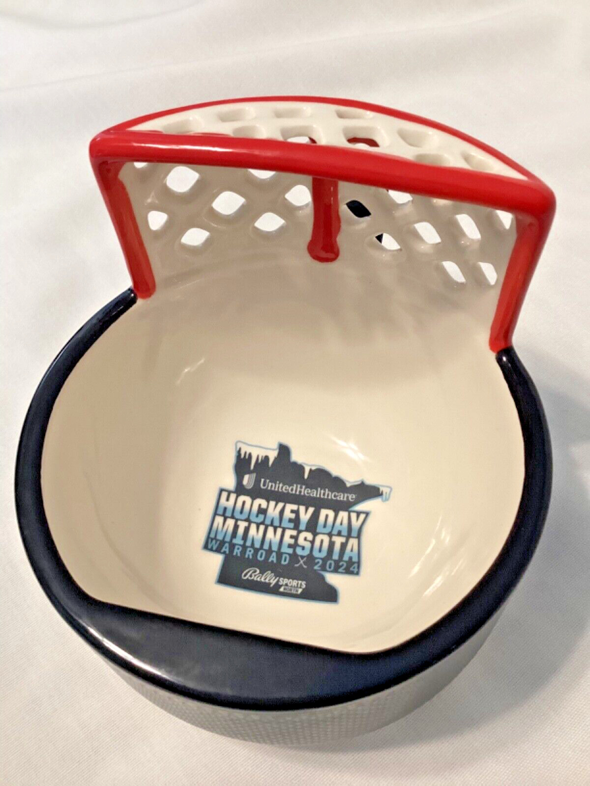 Hockey Puck w/Net Large Mug Soup Bowl Max\'is Creation Hockey Day Minnesota 2024