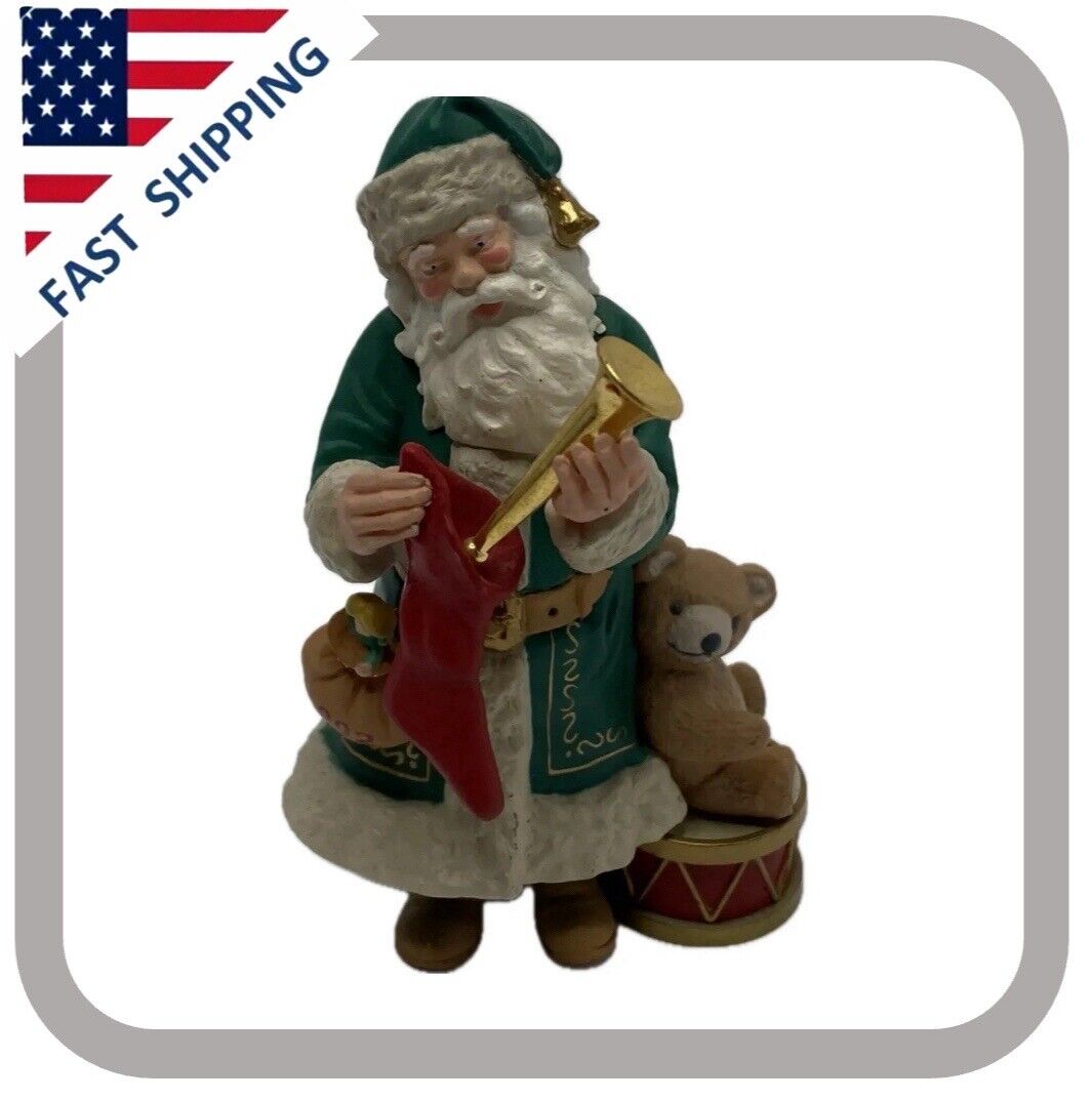 Hallmark Merry Olde Santa #3 in Series Horn Keepsake Christmas Ornament 1992