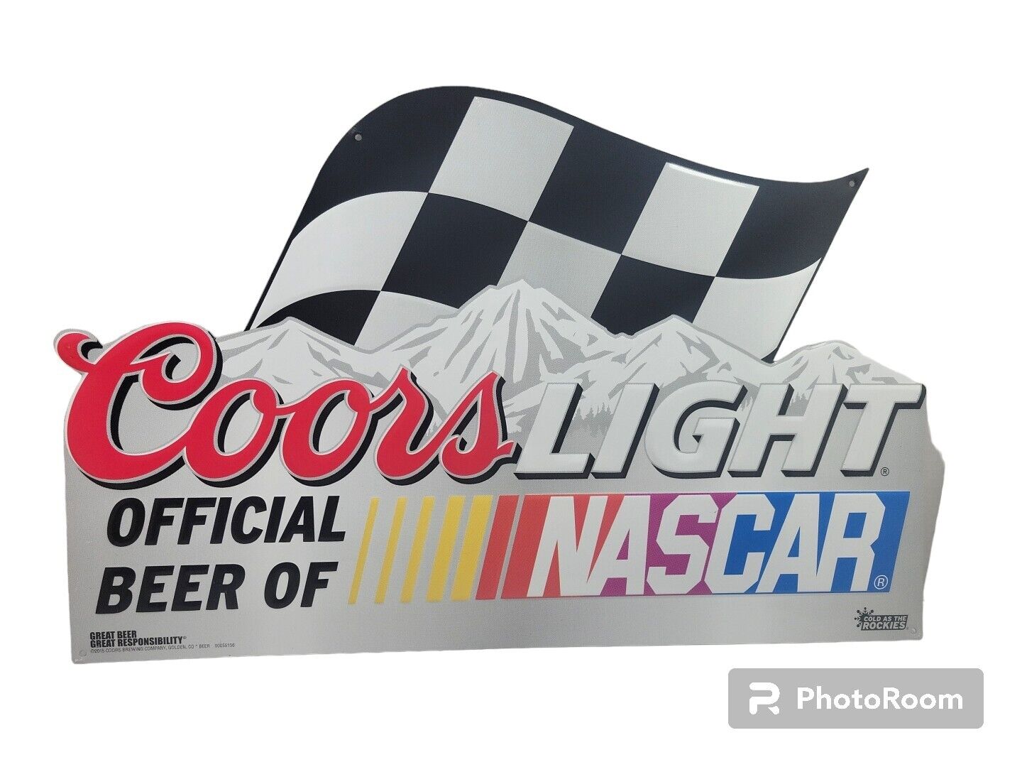 Coors Light The Official Beer Of Nascar Metal Hanging Sign 20\