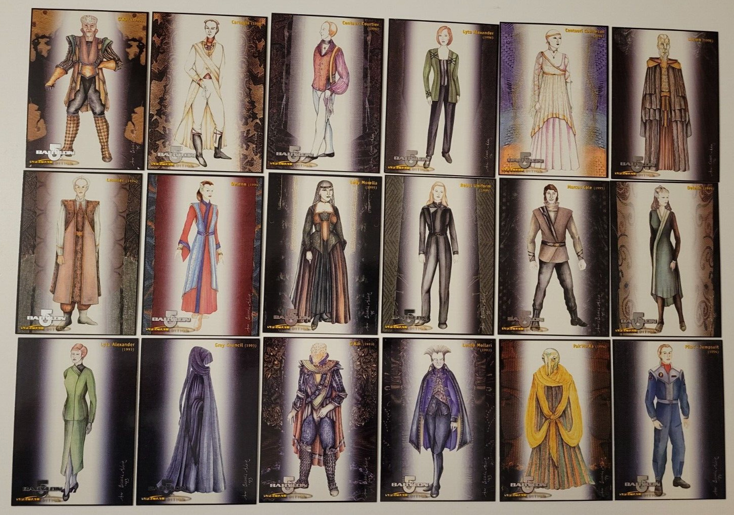 1997 BABYLON 5 Complete COSTUMES CHASE INSERT 18 CARD SET C1 - C18 Skybox NM/MT