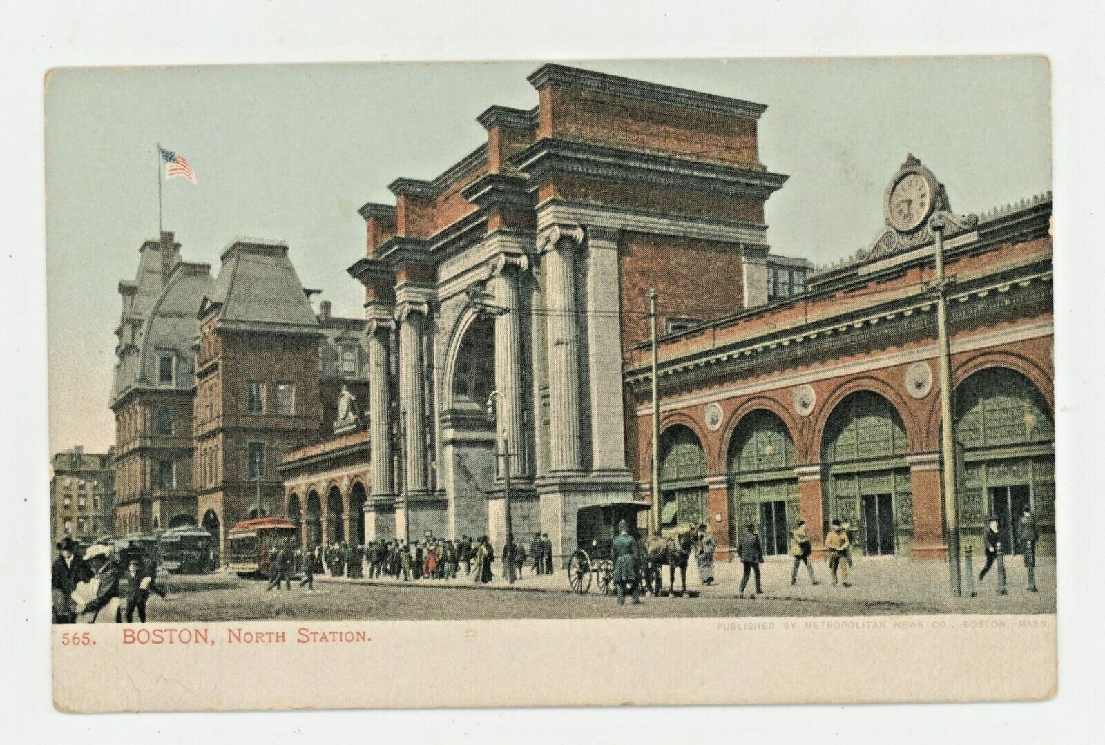 Vintage Postcard BOSTON MASS NORTH  STATION UNPOSTED UNDIVIDED BACK