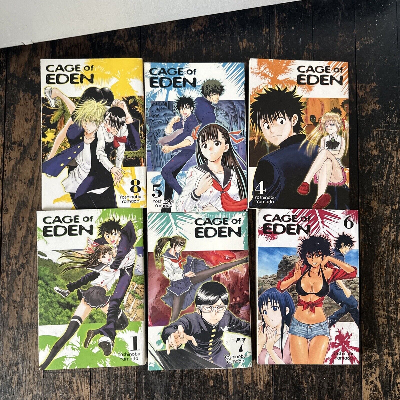Cage of Eden Vol.1-21 English Manga Complete By Yoshinobu OOP STICKER RESIDUE