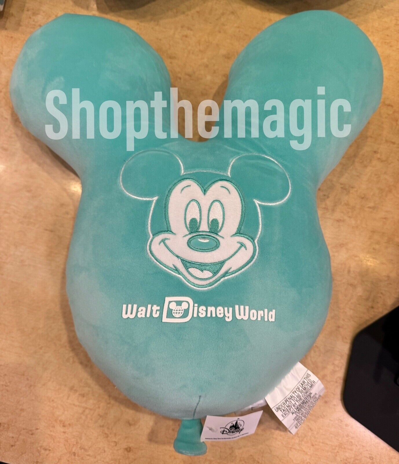 2024 Disney World Play In The Park 17” Mickey Balloon Shape Plush Pillow New