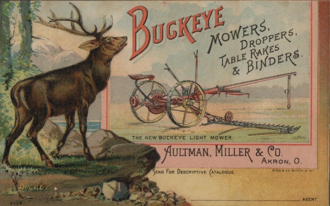 Rare 1890s   Buckeye Mowers & Binders Aultman Miller Co Akron Ohio Catalog Order