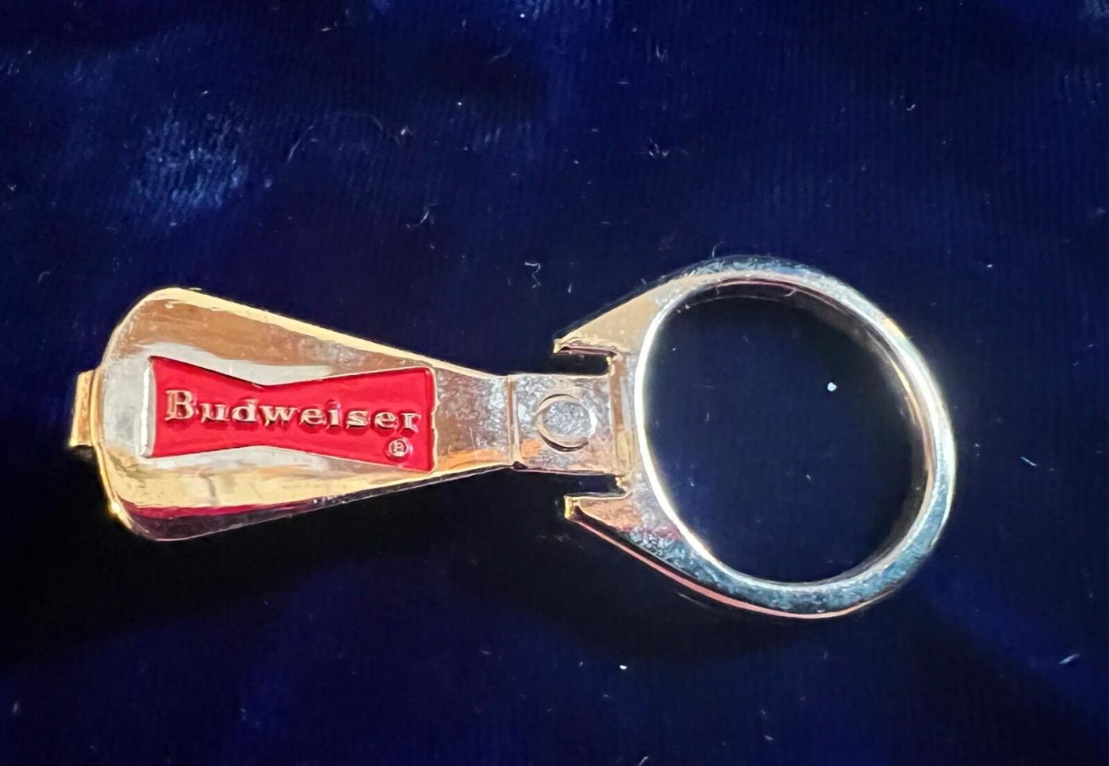 Vintage Enameled Budweiser Tie Clip Tack - Pull Tab