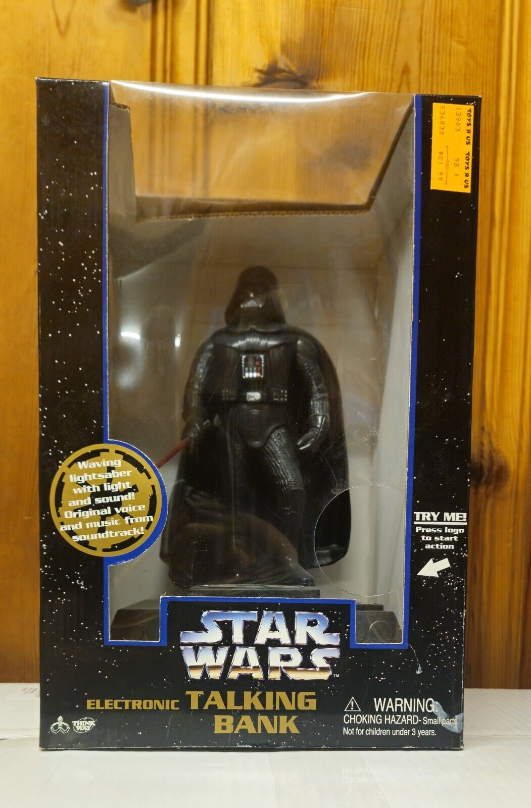 Star Wars Vintage 1996 Thinkway Toys Darth Vader Electronic Talking Bank NIB