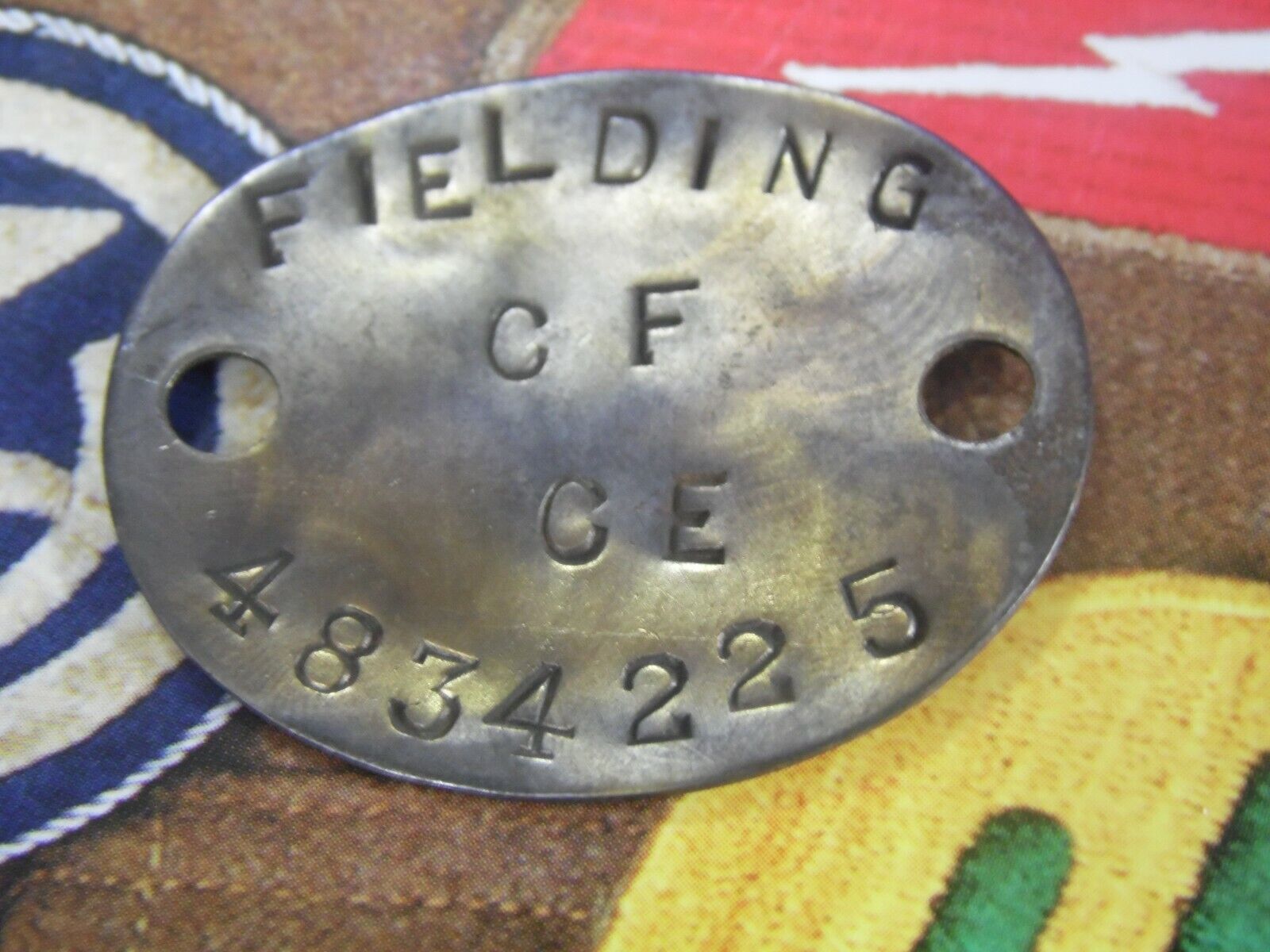 WW2 relic dogtag RAC RTR Lincs- FIELDING 4834225