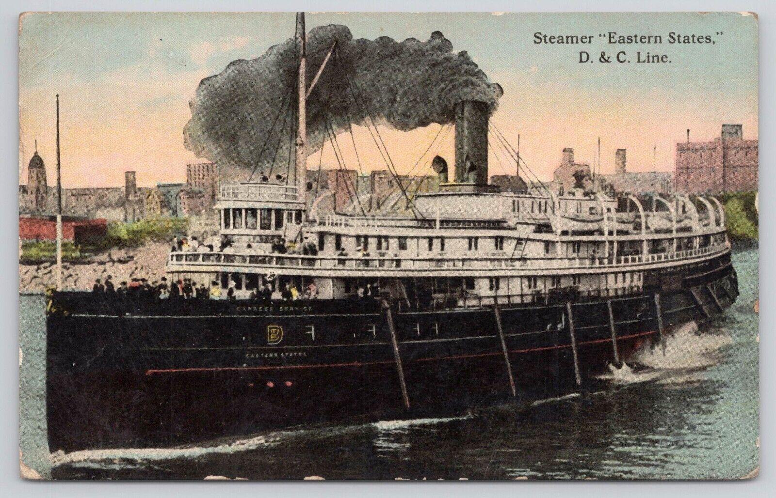 1912 Steamer S.S. Eastern States Steamship Cleveland, Ohio Antique Postcard