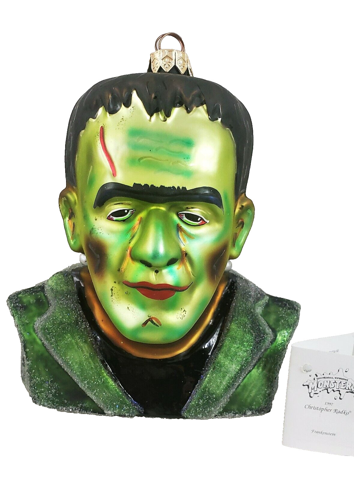 Christopher Radko Frankenstein Glass Ornament Universal Monsters Boris Karloff 