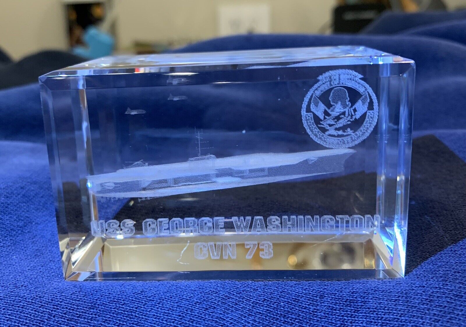 USS George Washington CVN 73 Bubblegram Miniature, See Description