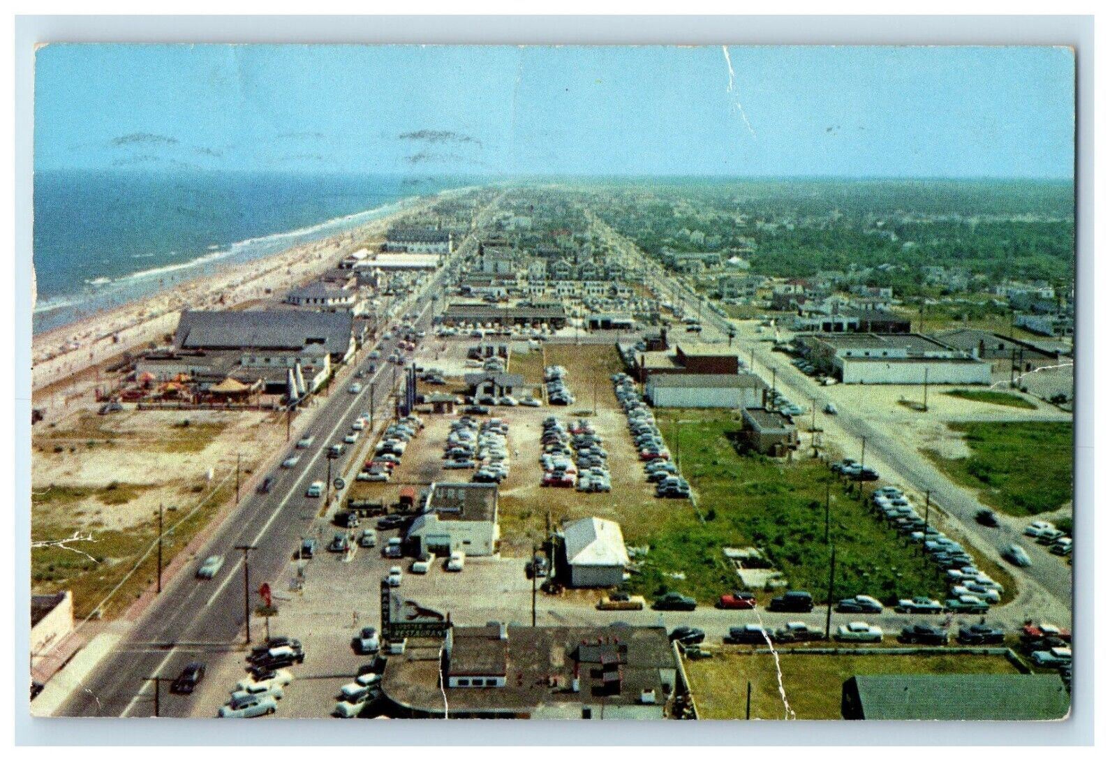 1957 Aerial View Of Virginia Beach Looking South Virginia Beach VA Postcard