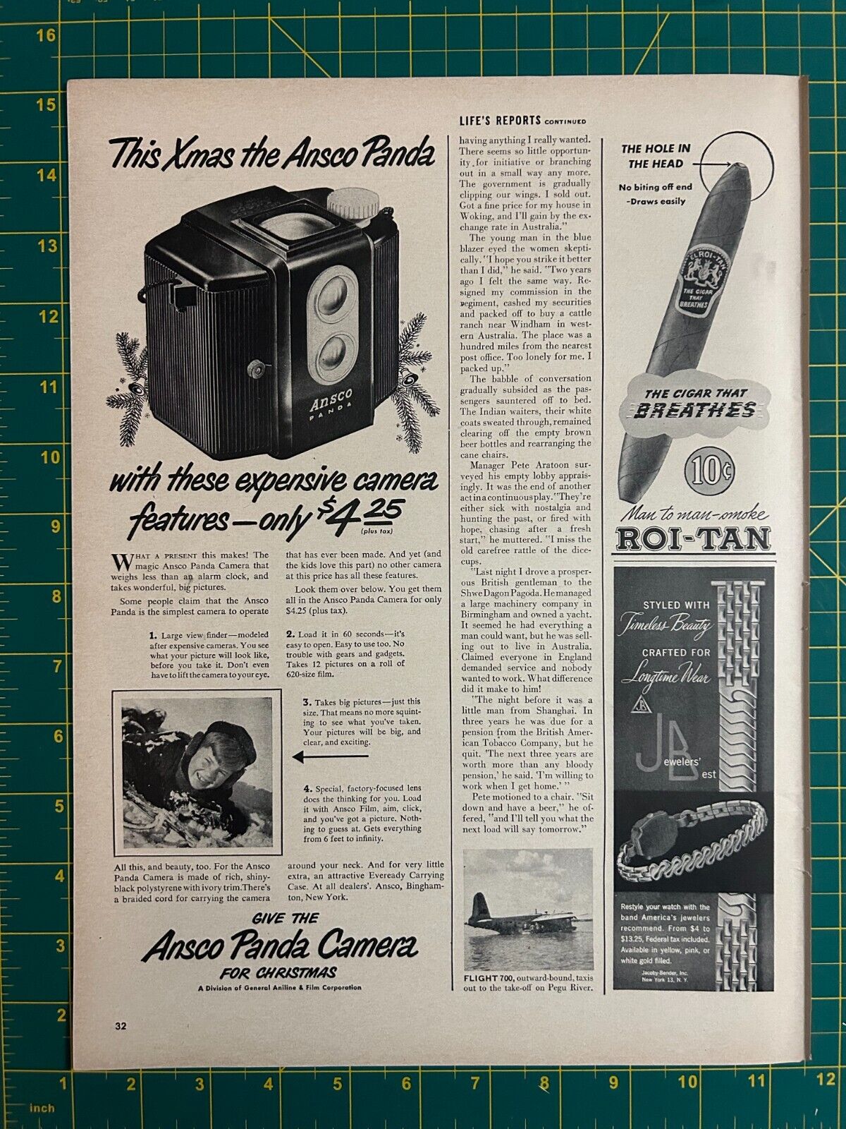 1948 Vintage Ansco Panda Camera Photography General Aniline & Film Print Ad O1