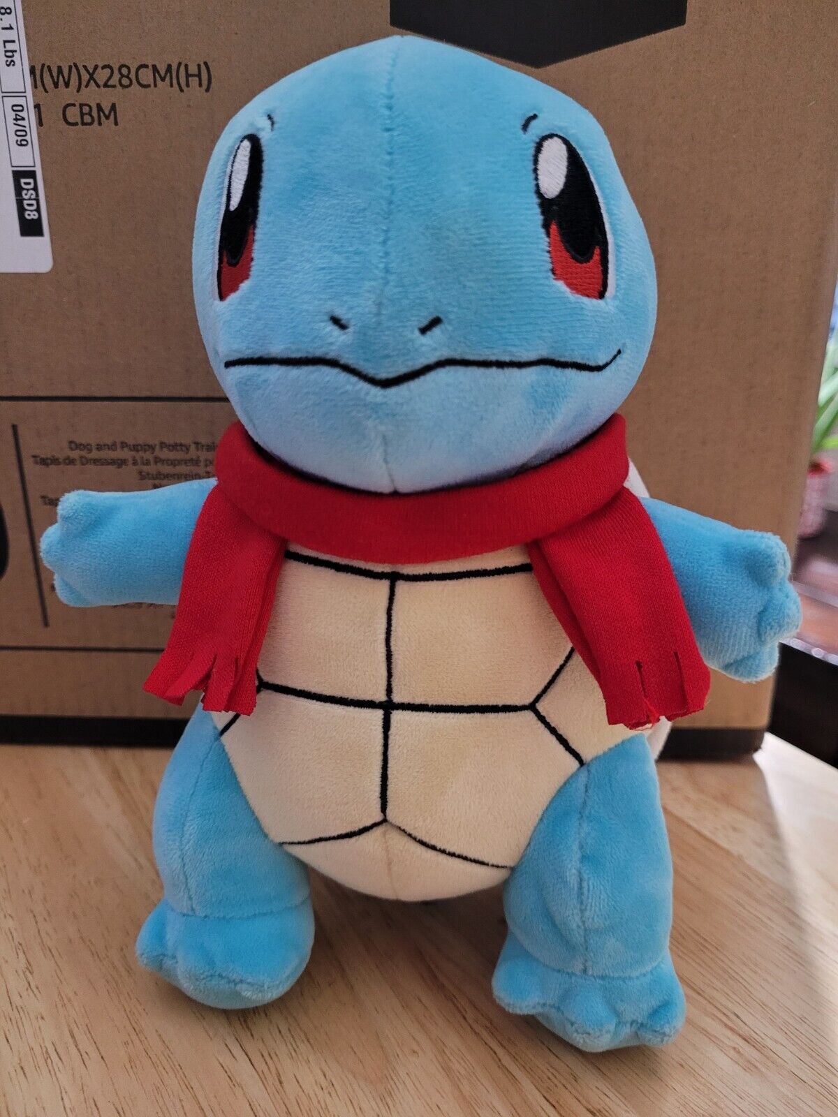 Pokemon Red Holiday Scarf Squirtle Plush by Jazwares - Limited Edition