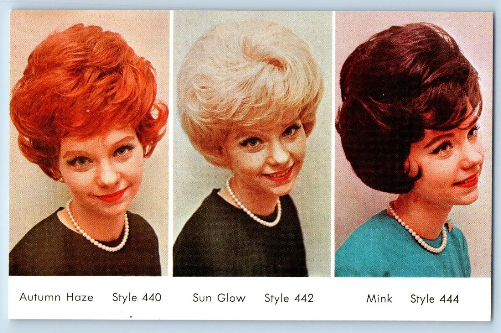 Maison Marcel Postcard Hair Style Autumn Haze Sun Glow Style Mink Style c1960\'s